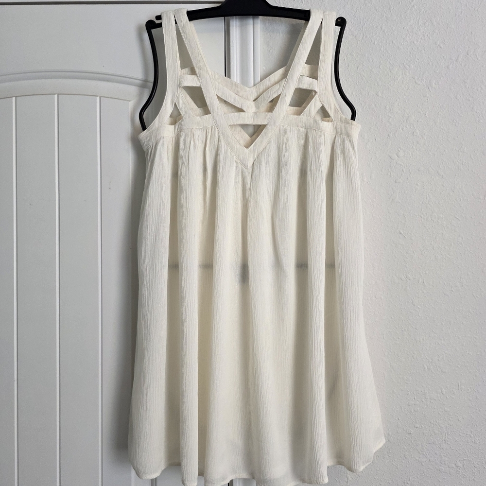 Double Zero Ivory Sleeveless Dress Size Small